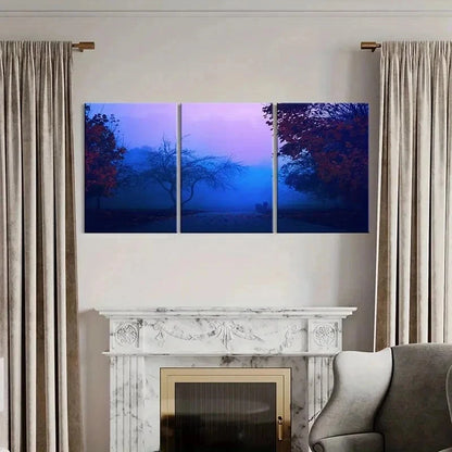 3pcs Misty Morning Landscape Decoration Wall Art Set Canvas Framed 40x60cm - High Quality Print 100% Australian Made Wall Canvas Ready to Hang