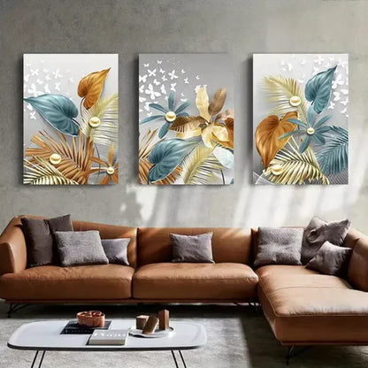3pcs Luxury Butterfly Art Canvas Framed 60X90 cm - High Quality Print 100% Australian Made Wall Canvas Ready to Hang
