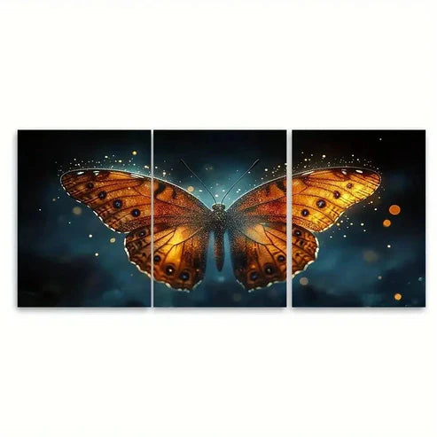 3pcs Enchanting Butterfly Fantasy Wall Art Set Canvas Unframed - High Quality Print 100% Australian Made Wall Canvas