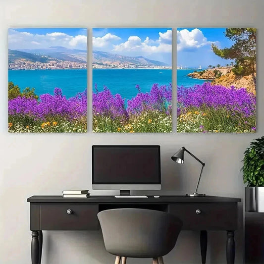 3pcs Vintage Algerian Travel North Perfect Wall Art Set Canvas Framed 60x90cm - High Quality Print 100% Australian Made Wall Canvas Ready to Hang