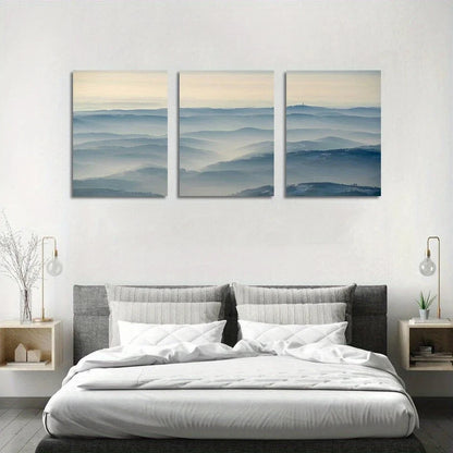 3pcs Yunshan natural scenery Snowy Metal Print Ready to Hang Art