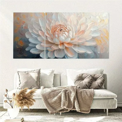 3pcs Abstract Floral Blooming Blossom Wall Art Set Canvas Framed 50x70cm – High Quality Print 100% Australian Made Wall Canvas Ready to Hang