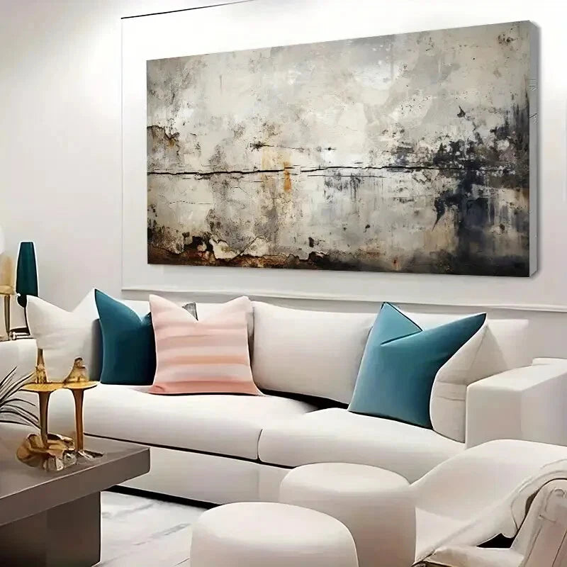 Minimalist Neutral Art Wall Art wall canvas office home room framed 120x60cm