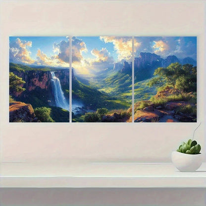 3pcs Veadeiros National Park Scenery Metal Print Ready to Hang Art