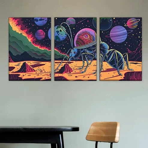 3pcs the end of the world Wall Art Set Canvas Unframed - High Quality Print 100% Australian Made Wall Canvas - Bella Home Decor