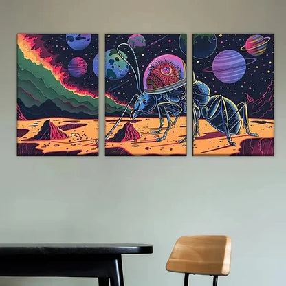 3pcs the end of the world Wall Art Set Canvas Unframed - High Quality Print 100% Australian Made Wall Canvas - Bella Home Decor