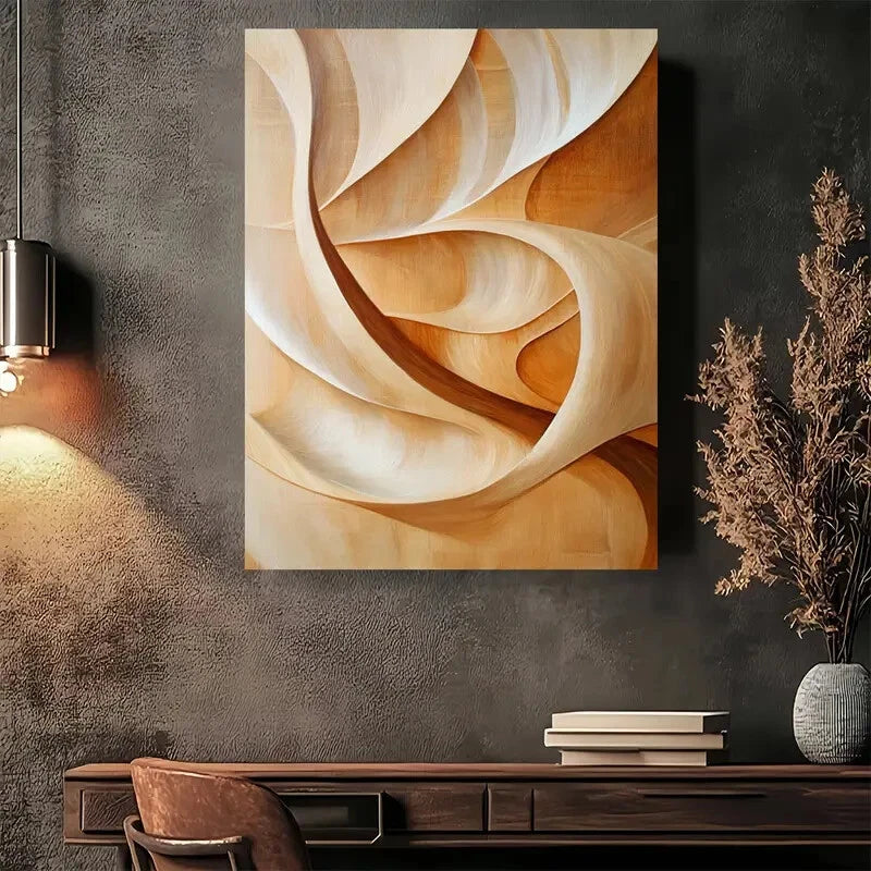 Beautiful Wave Abstract Modern Painting 40x60cm Metal Print Ready to Hang