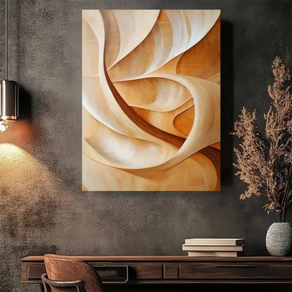 Beautiful Wave Abstract Modern Painting 40x60cm Metal Print Ready to Hang