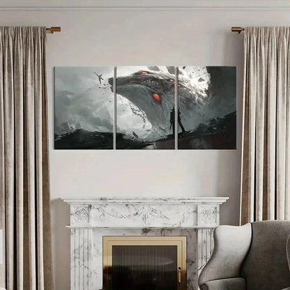 3pcs Japanese Classic Anime Characters Wall Art Set Canvas Framed 40x60cm - High Quality Print 100% Australian Made Wall Canvas Ready to Hang