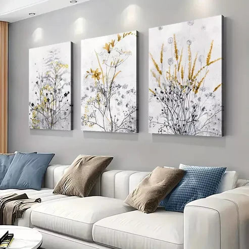 3pcs Bohemian Rustic Farmhouse Canvas Framed 60x90cm - High Quality Print 100% Australian Made Wall Canv