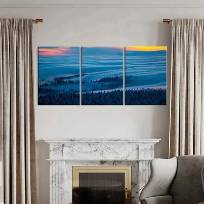3pcs Serene Forest & Sunset Landscape Wall Art Set Canvas Framed 40x60cm - High Quality Print 100% Australian Made Wall Canvas Ready to Hang