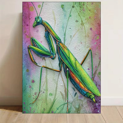 Praying Mantis Painting Metal Print Ready to Hang