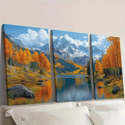3pcs Colorado Snowmass and Moran Lake Perfect Wall Art Canvas Unframed – High Quality Print 100% Australian Made Wall Canvas