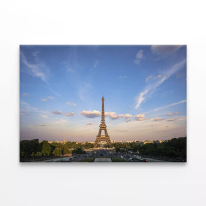 Vibrant Eiffel Tower At Sunset Wall Art Decor 100% Australian Made
