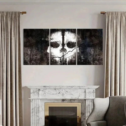 3pcs Game Character Art GHOST Symbol Wall Art Set Canvas Framed 40x60cm - High Quality Print 100% Australian Made Wall Canvas Ready to Hang