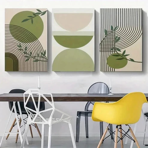 3pcs three-piece painting with geometricWall Art Set Canvas Unframed - High Quality Print 100% Australian Made Wall Canvas