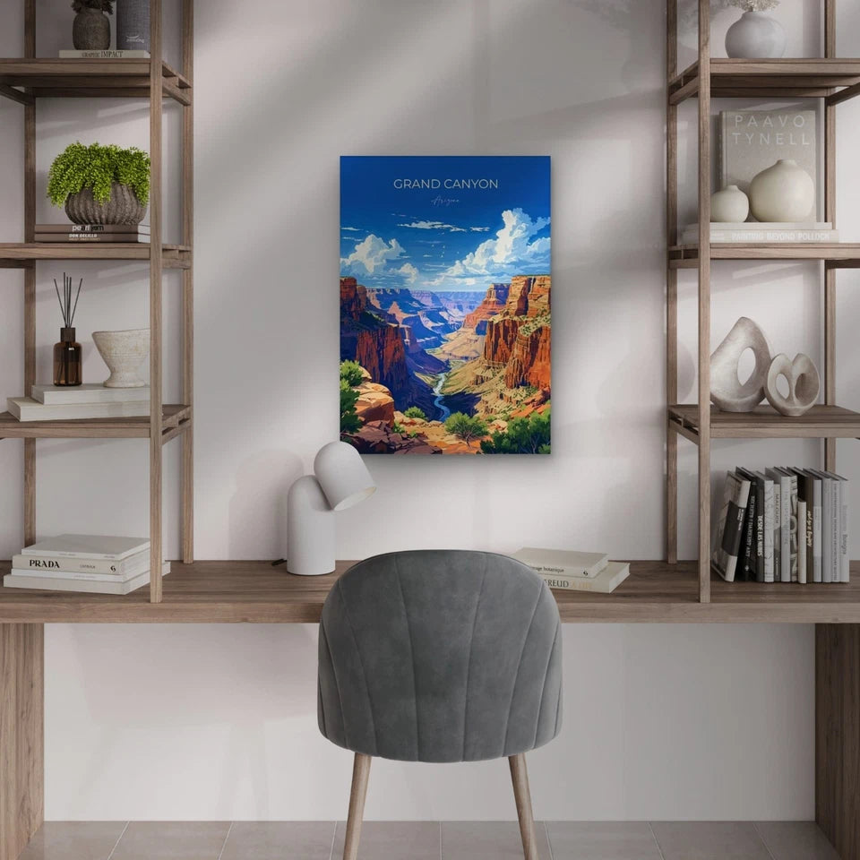Grand Canyon Landscape Decor Travel Poster Print Wall Art