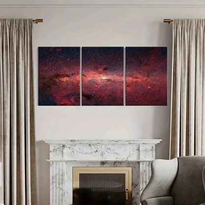 3pcs Universe Galaxy Nebula Space Modern Wall Art Set Canvas Framed 40x60cm - High Quality Print 100% Australian Made Wall Canvas Ready to Hang