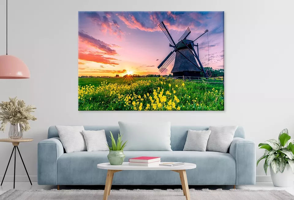 Water Scoop Mill In East Friesland Wall Art Decor 100% Australian Made