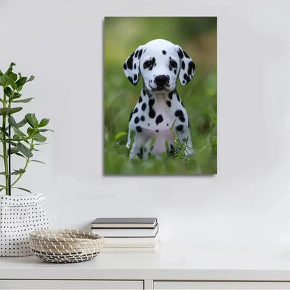 Beautiful Charming Dalmatian Puppy Painting 40x60cm Metal Print Ready to Hang