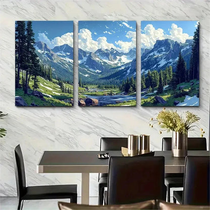 3pcs Rocky Mountain National Park Metal Print Ready to Hang Art
