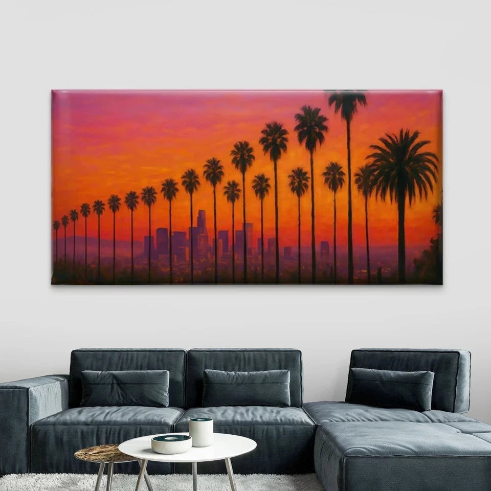 Abstract Beige & Orange Wave Wall Art Canvas Office Home Room Framed 120x60cm