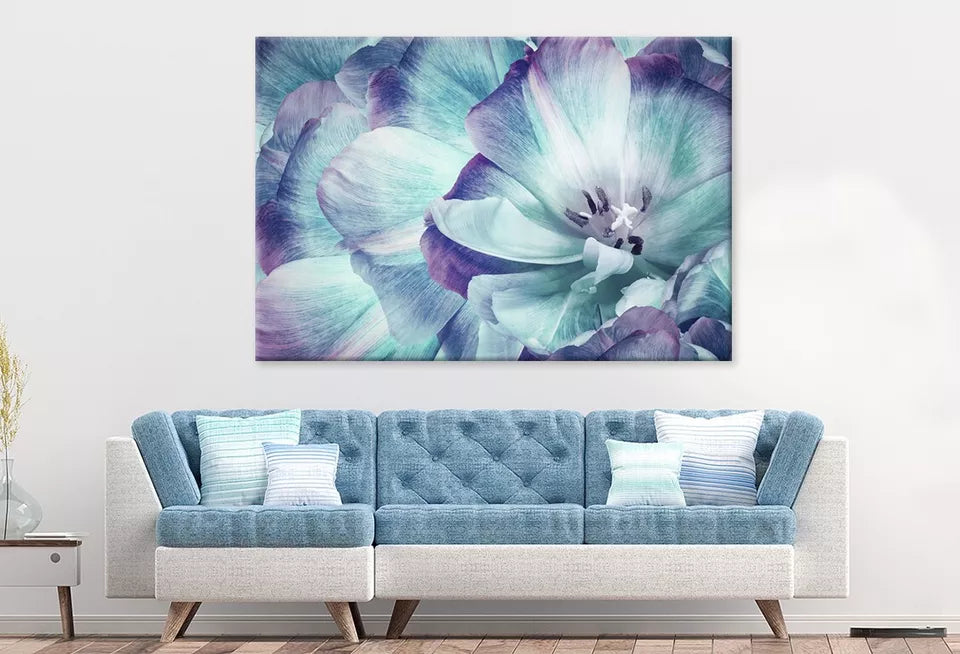 Elegant Tulip Flower And Close up  Wall Art Decor 100% Australian Made