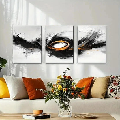 3pcs Modern Abstract Swirl Dynamic Perfect Wall Art Set Canvas Framed 50x70cm - High Quality Print 100% Australian Made Wall Canvas Ready to Hang