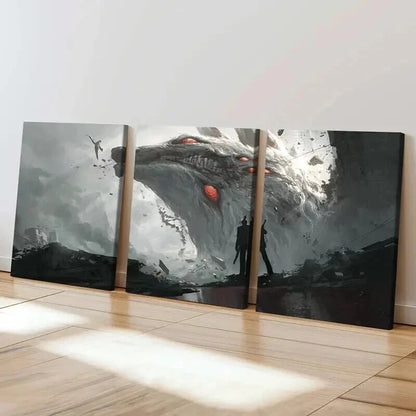 3pcs Japanese Classic Anime Characters Wall Art Set Canvas Framed 40x60cm - High Quality Print 100% Australian Made Wall Canvas Ready to Hang