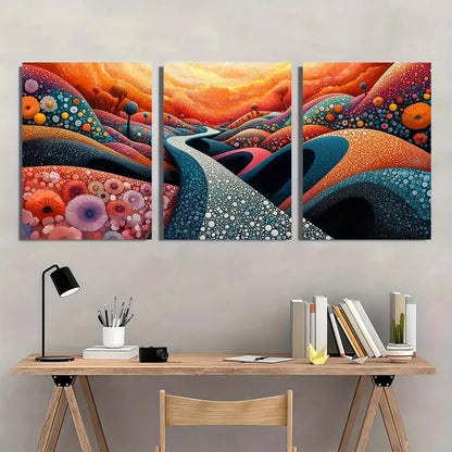 3pcs Abstract Panoramic Jacanid Marble Perfect Wall Art Set Canvas Framed 40x60cm - High Quality Print 100% Australian Made Wall Canvas Ready to Hang