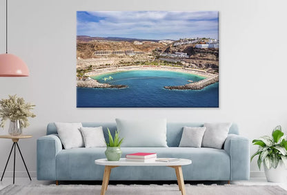 Elegant Amadores Beach In Spain  Wall Art Decor 100% Australian Made