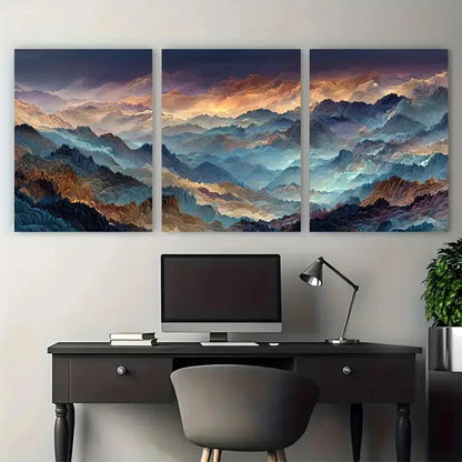 3pcs Colors Of The Dusk Nature Perfect Wall Art Set Canvas Framed 40x60cm - High Quality Print 100% Australian Made Wall Canvas Ready to Hang