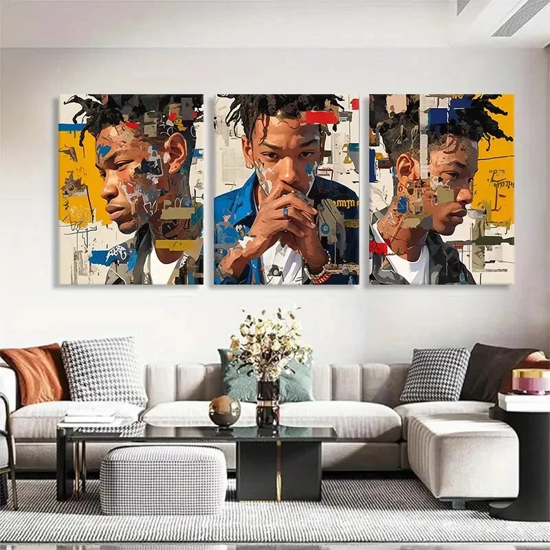 3pcs Abstract Urban Street Style Perfect Wall Art Set Canvas Framed 40x60cm - High Quality Print 100% Australian Made Wall Canvas Ready to Hang