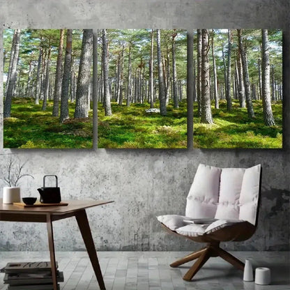 3pcs Serene Nature Pathway Metal Print Ready to Hang Art