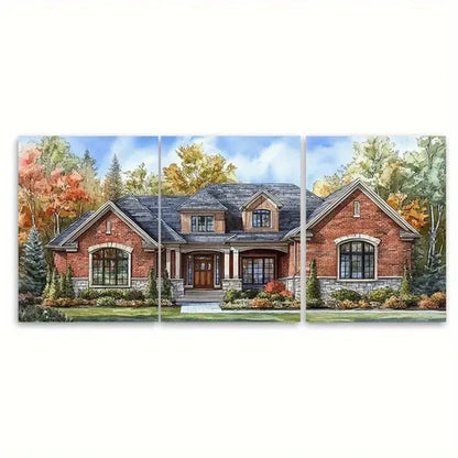 3pcs House Decor with Elegant Wall Art Set Canvas Unframed – High Quality Print, 100% Australian Made Wall Canvas