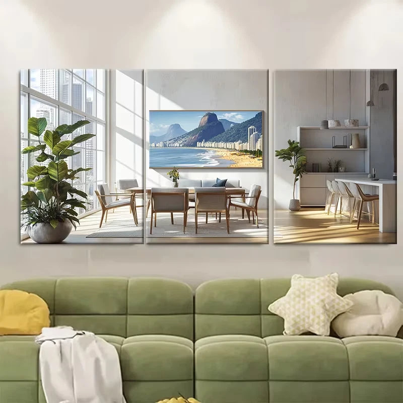 3pcs Rio de Janeiro Travel Art Metal Print Ready to Hang Art