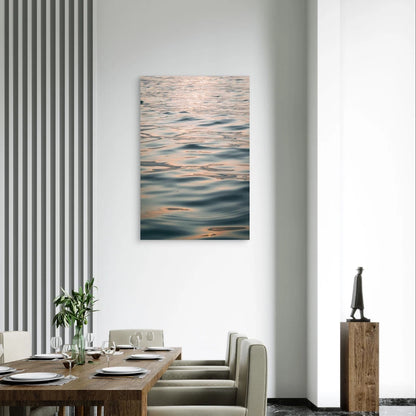 Shimmering Water Surface and Gentle Ripples 40x60cm Metal Print Ready to Hang