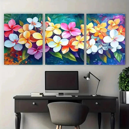 3pcs Thai Floral Oriental Thailand Décor Perfect Wall Art Canvas Framed 60x90cm