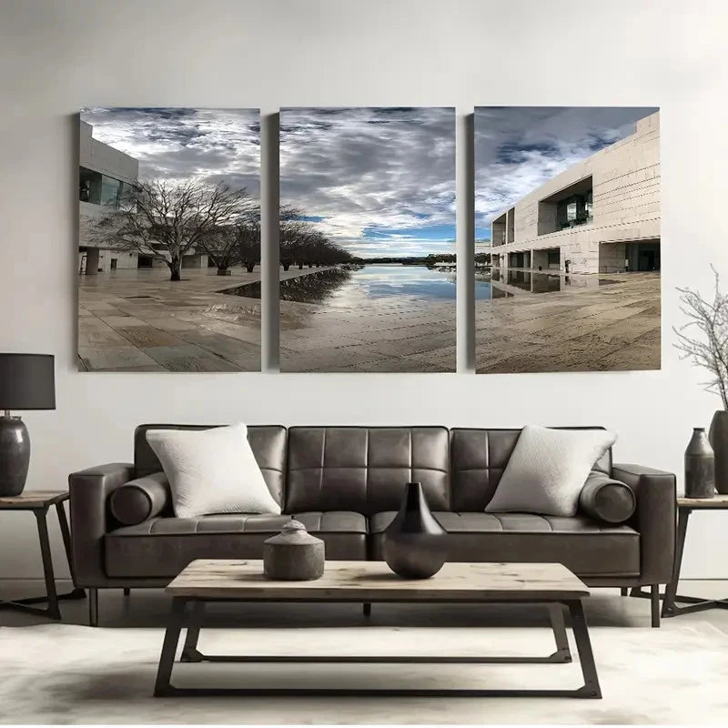 3pcs National Gallery of Canberra, Australia Wall Art Set Canvas Framed 60x90cm - High Quality Print 100% Australian Made Wall Canvas Ready to Hang