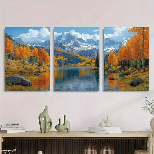 3pcs Colorado Snowmass and Moran Lake Perfect Wall Art Canvas Unframed – High Quality Print 100% Australian Made Wall Canvas