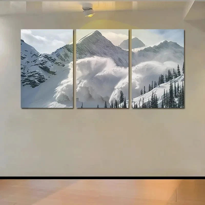 3pcs The Powerful Force Of A Mountain Everest Wall Art Set Canvas Framed 40x60cm - High Quality Print 100% Australian Made Wall Canvas Ready to Hang