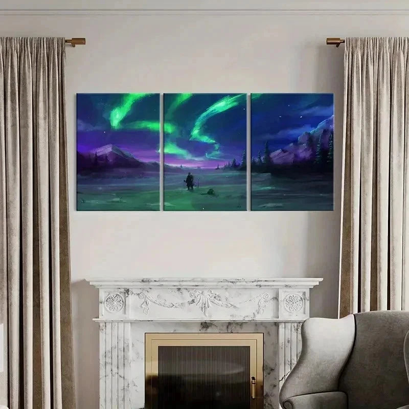 3pcs Anime Landscape Nordic Natural Modern Wall Art Set Canvas Framed 40x60cm - High Quality Print 100% Australian Made Wall Canvas Ready to Hang