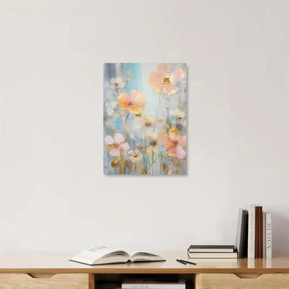 Beautiful Carnation Colorful Painting Abstract Flower 40x60cm Metal Print Ready to Hang