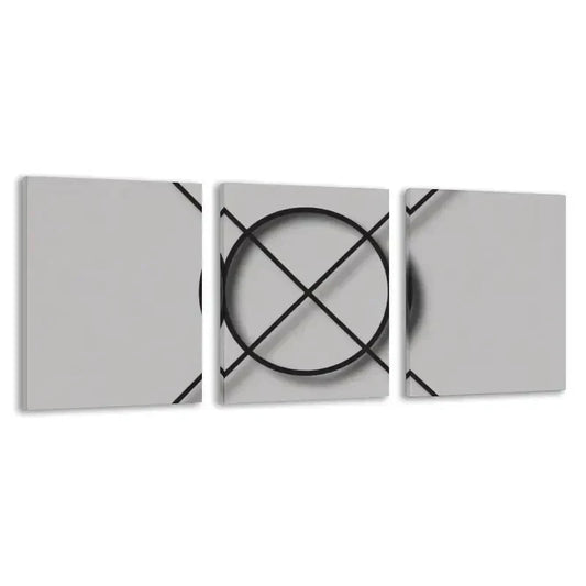 3pcs Abstract Geometric Design Black & White    Wall Art Set Canvas Framed 60x90cm - High Quality Print 100% Australian Made Wall Canvas Ready to Hang