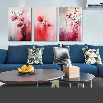 3pcs Pink Floral Sakura  Flower  SF   Wall Art Canvas Framed 40x60cm - High Quality Print 100% Australian Made Wall Canvas Ready to Hang