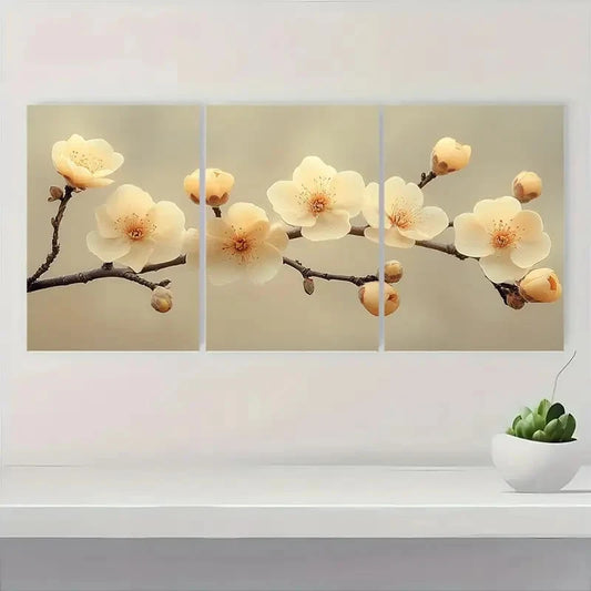 3pcs Minimalist Nature Botanical Décor Perfect Wall Art Set Canvas Framed 40x60cm - High Quality Print 100% Australian Made Wall Canvas Ready to Hang