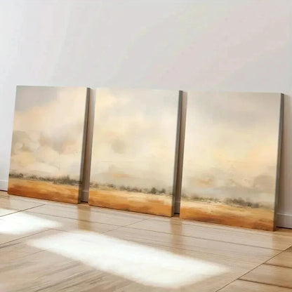 3pcs Desert Landscape Abstract Design Wall Art Set Canvas Framed 40x60cm - High Quality Print 100% Australian Made Wall Canvas Ready to Hang
