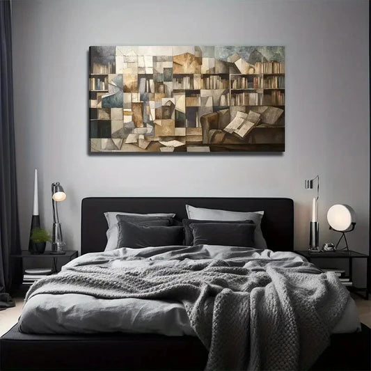 Large Modern Minimalist Wall Art Canvas Office Home Room Framed 120x60cm