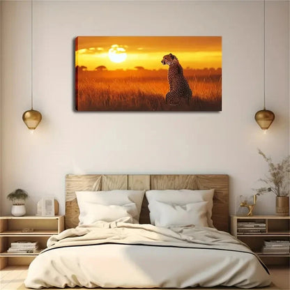 Minimalist African Wildlife Wall Art Canvas Office Home Room Framed 120x60cm