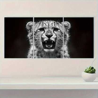 3pcs Abstract Oil Painting Colourful Metal Print Ready to Hang Art